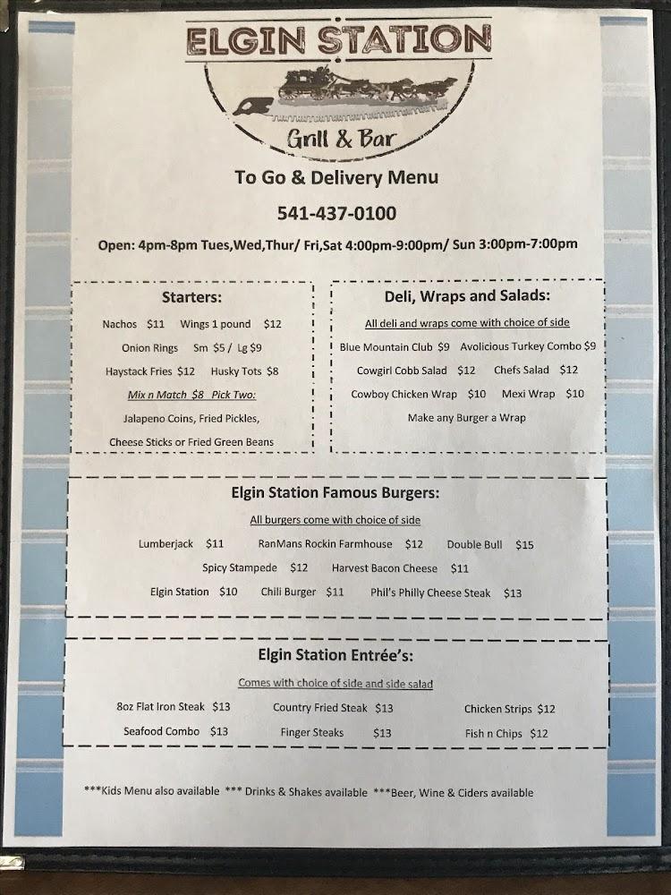 The Elgin Station Grill and Bar Menu image 4